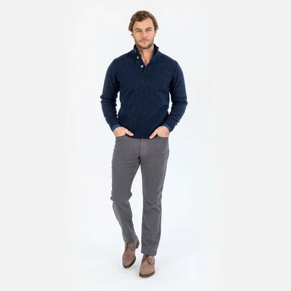 Ledbury navy blue merino wool sweater